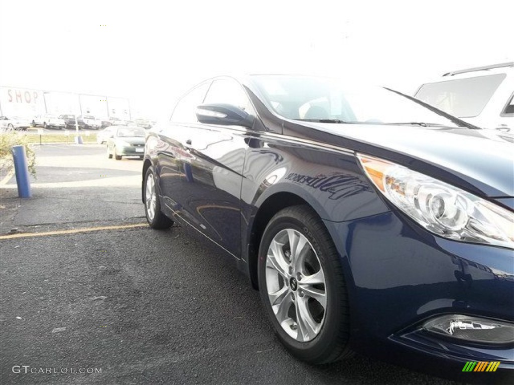 2013 Sonata Limited - Indigo Night Blue / Gray photo #4