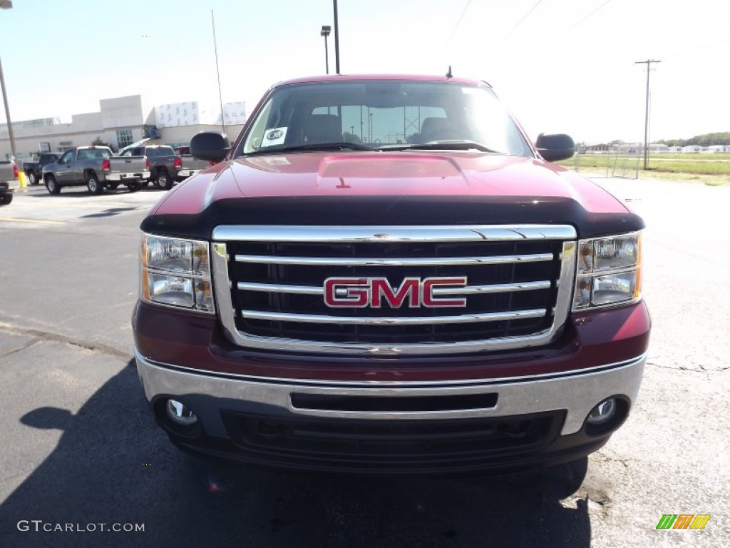 2013 Sierra 1500 SLE Crew Cab 4x4 - Sonoma Red Metallic / Very Dark Cashmere/Light Cashmere photo #2