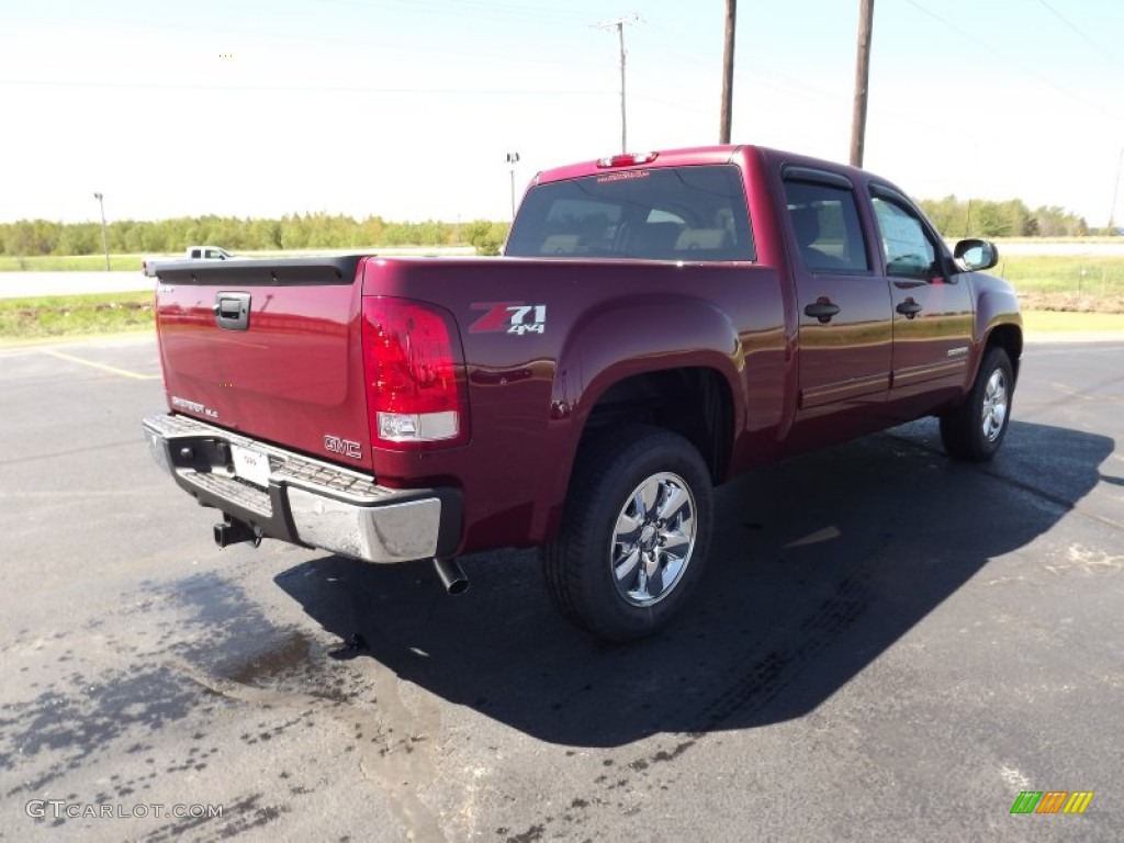 2013 Sierra 1500 SLE Crew Cab 4x4 - Sonoma Red Metallic / Very Dark Cashmere/Light Cashmere photo #5