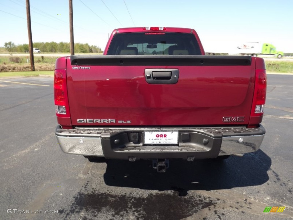 2013 Sierra 1500 SLE Crew Cab 4x4 - Sonoma Red Metallic / Very Dark Cashmere/Light Cashmere photo #6