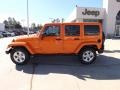 2013 Crush Orange Jeep Wrangler Unlimited Sahara 4x4  photo #2