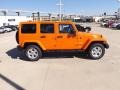 2013 Crush Orange Jeep Wrangler Unlimited Sahara 4x4  photo #6
