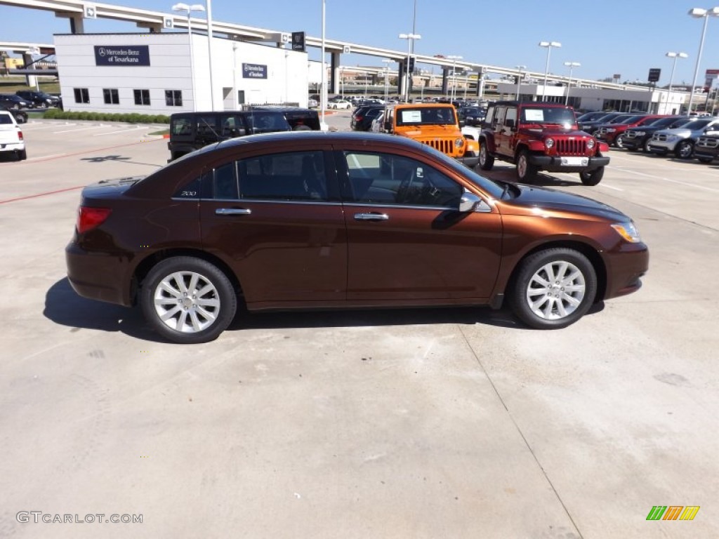 Deep Auburn Pearl 2013 Chrysler 200 Limited Sedan Exterior Photo #71029265