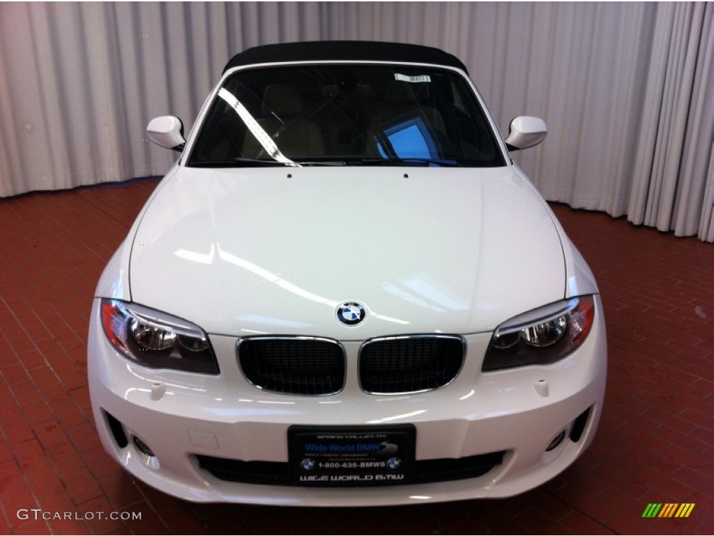 2013 1 Series 128i Convertible - Alpine White / Taupe photo #2