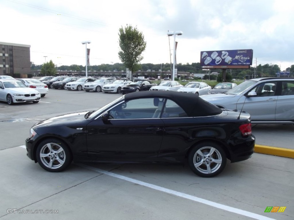 2013 1 Series 128i Convertible - Jet Black / Taupe photo #4