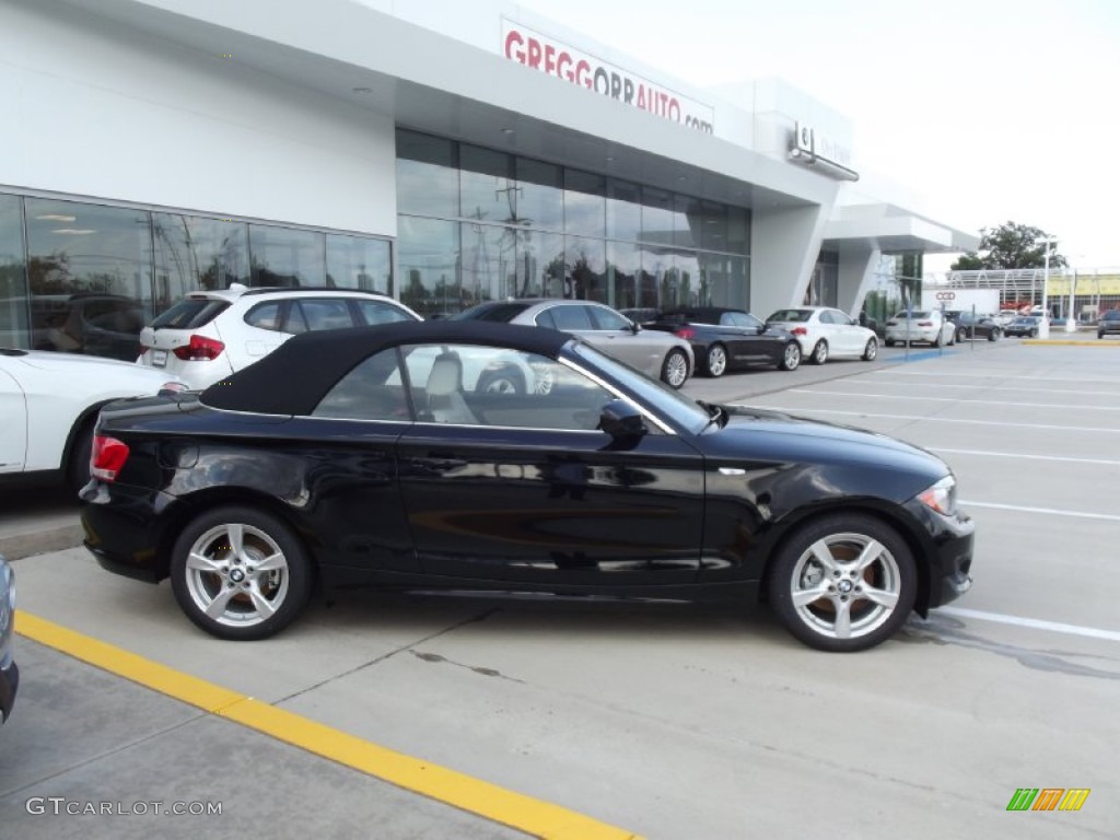 2013 1 Series 128i Convertible - Jet Black / Taupe photo #5