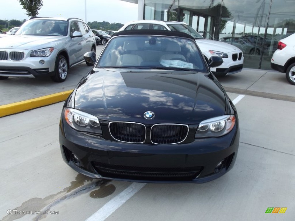 2013 1 Series 128i Convertible - Jet Black / Taupe photo #6