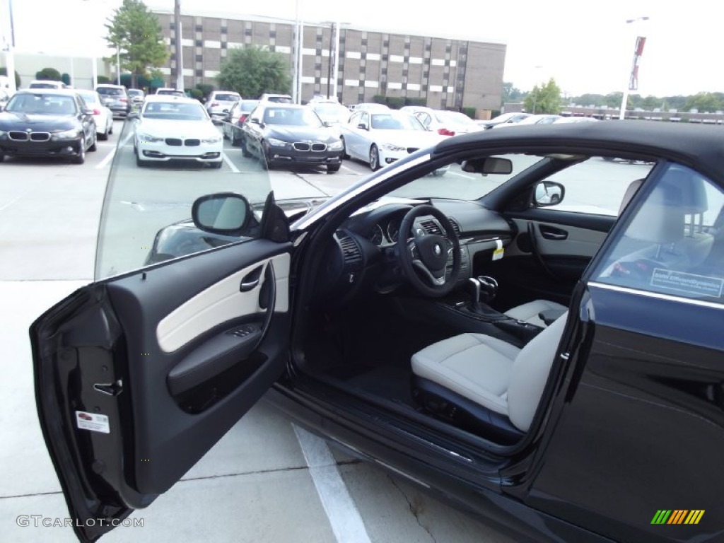 2013 1 Series 128i Convertible - Jet Black / Taupe photo #8