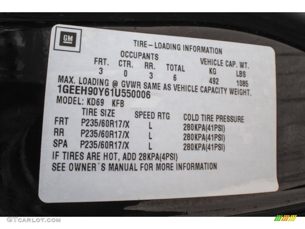 2001 Cadillac DeVille Limousine Info Tag Photos
