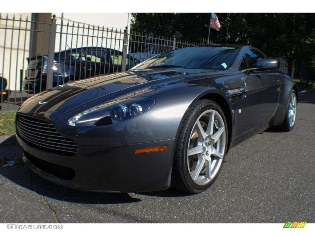 2008 V8 Vantage Coupe - Meteorite Silver / Obsidian Black photo #1