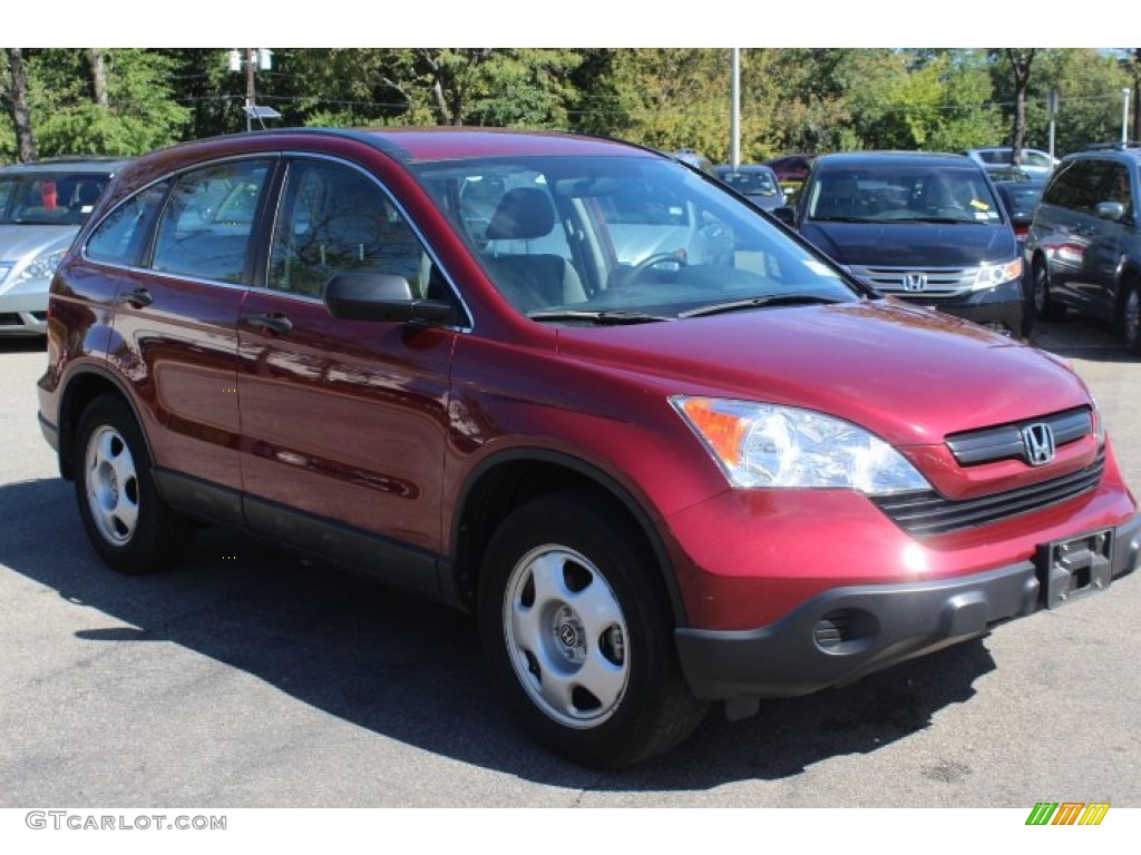 2009 CR-V LX 4WD - Tango Red Pearl / Gray photo #3