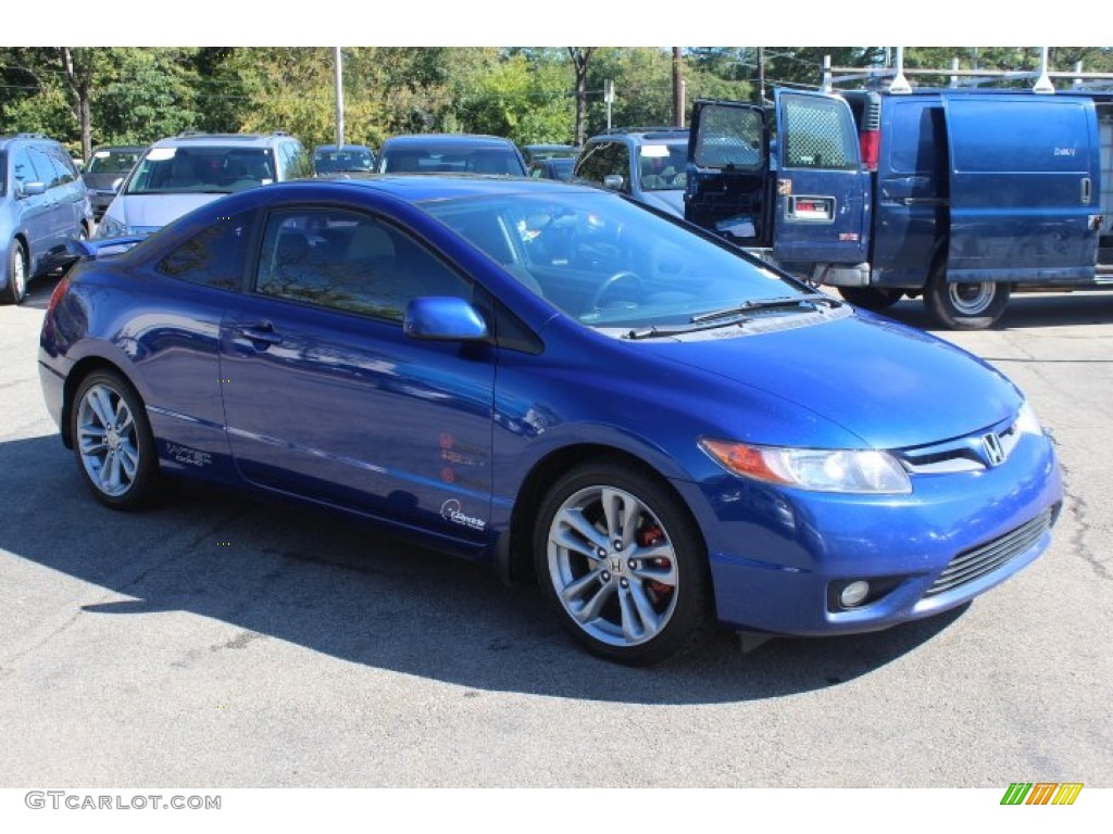 2008 Civic Si Coupe - Fiji Blue Pearl / Black photo #3