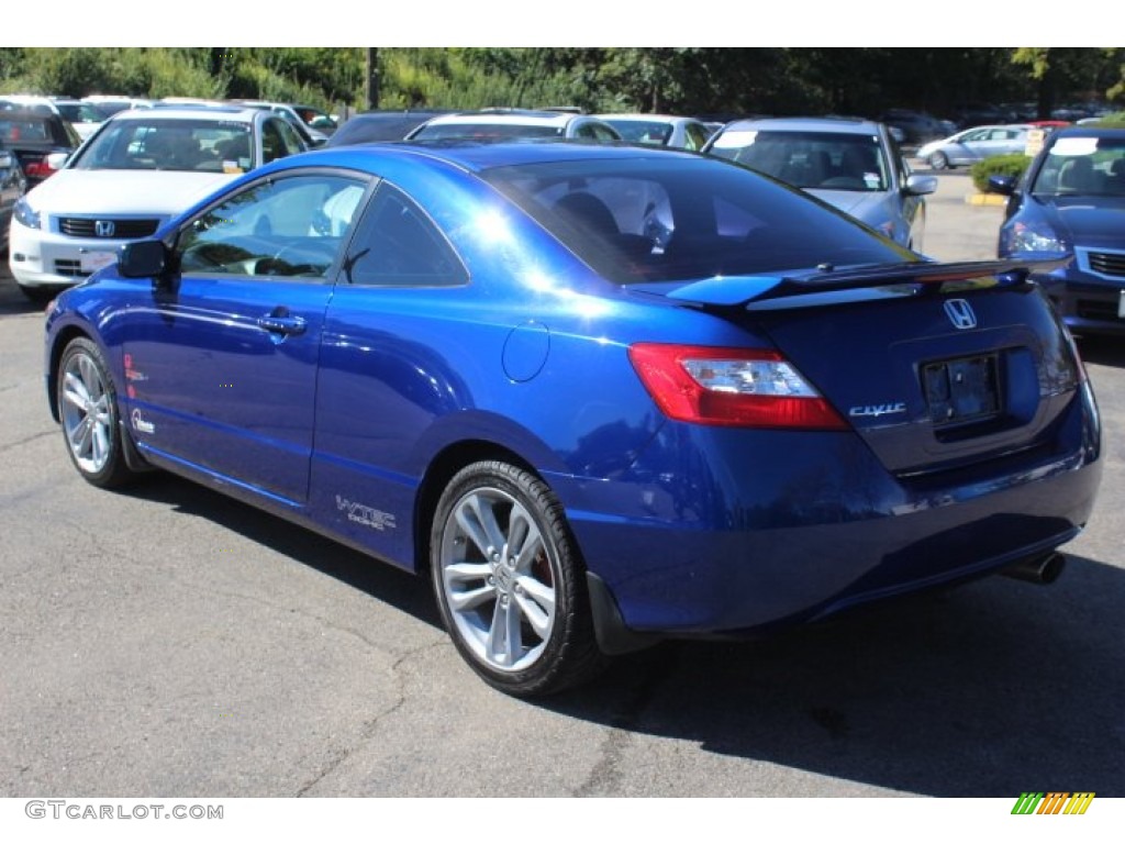 2008 Civic Si Coupe - Fiji Blue Pearl / Black photo #7