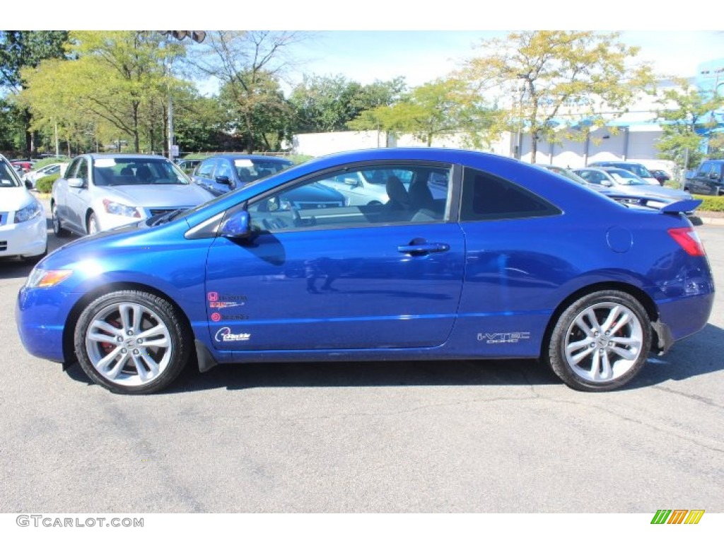 2008 Civic Si Coupe - Fiji Blue Pearl / Black photo #8