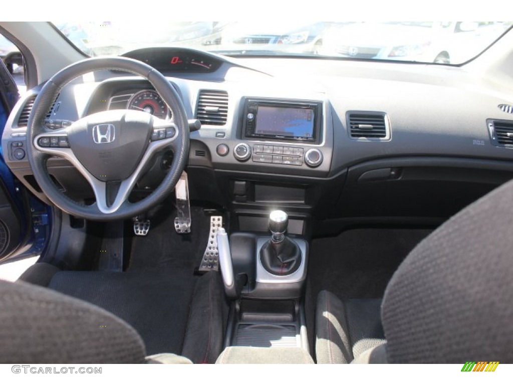 2008 Civic Si Coupe - Fiji Blue Pearl / Black photo #12