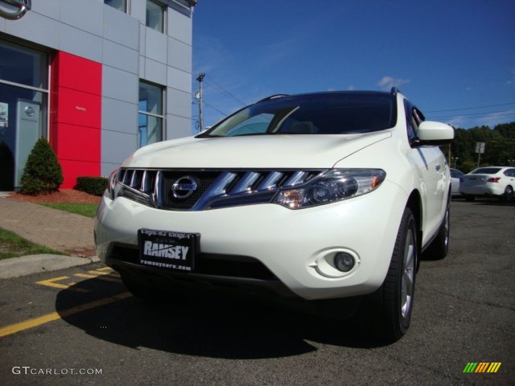 2009 Murano SL AWD - Glacier Pearl / Beige photo #1