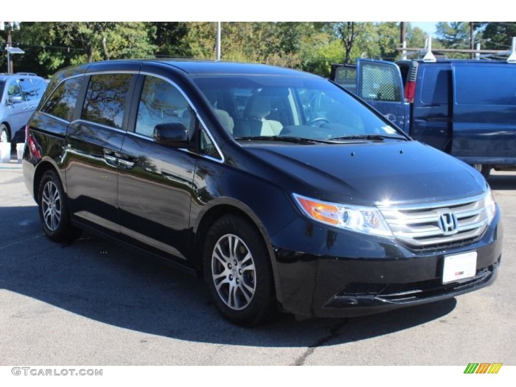 2011 Odyssey EX - Crystal Black Pearl / Gray photo #3