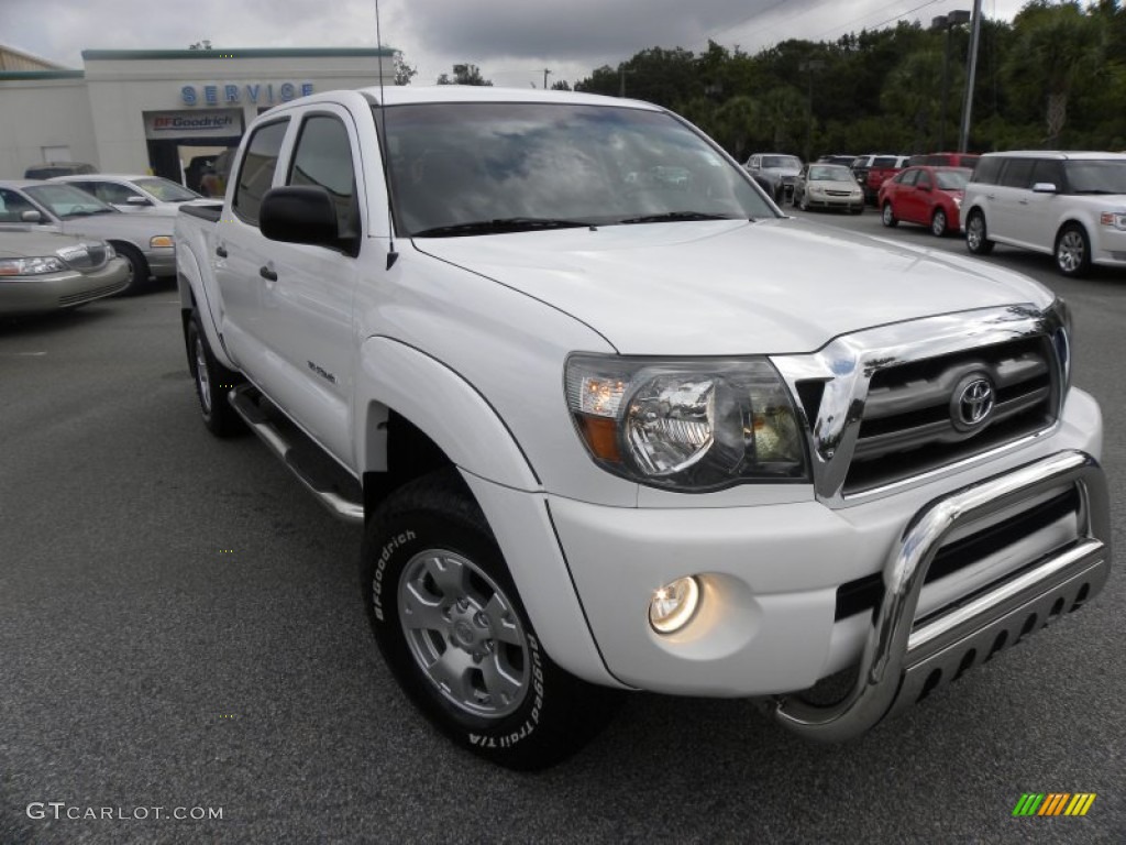 2010 Tacoma V6 SR5 TRD Double Cab 4x4 - Super White / Graphite photo #1