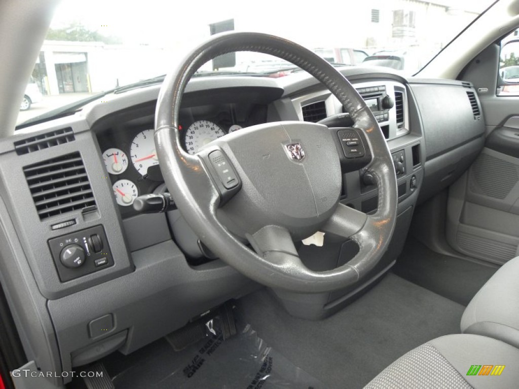 2008 Ram 1500 Big Horn Edition Quad Cab - Flame Red / Medium Slate Gray photo #3