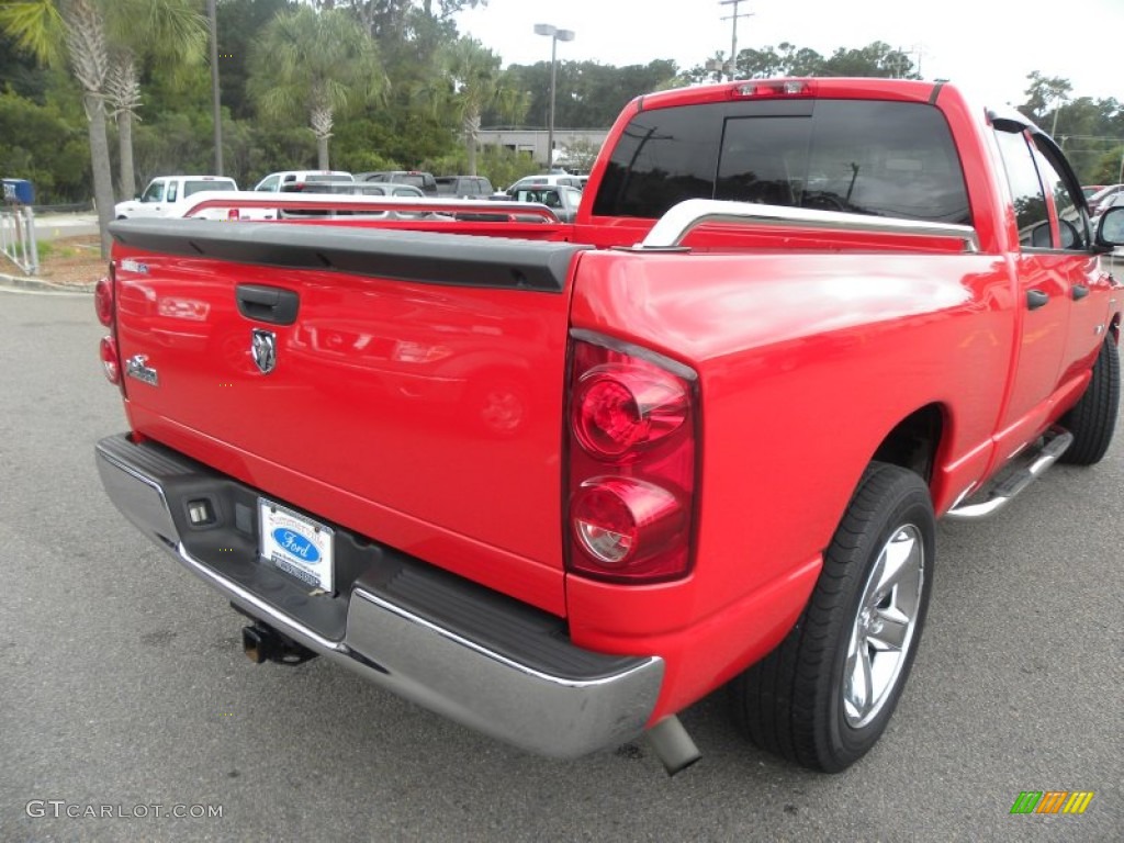 2008 Ram 1500 Big Horn Edition Quad Cab - Flame Red / Medium Slate Gray photo #13