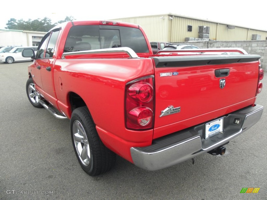 2008 Ram 1500 Big Horn Edition Quad Cab - Flame Red / Medium Slate Gray photo #16