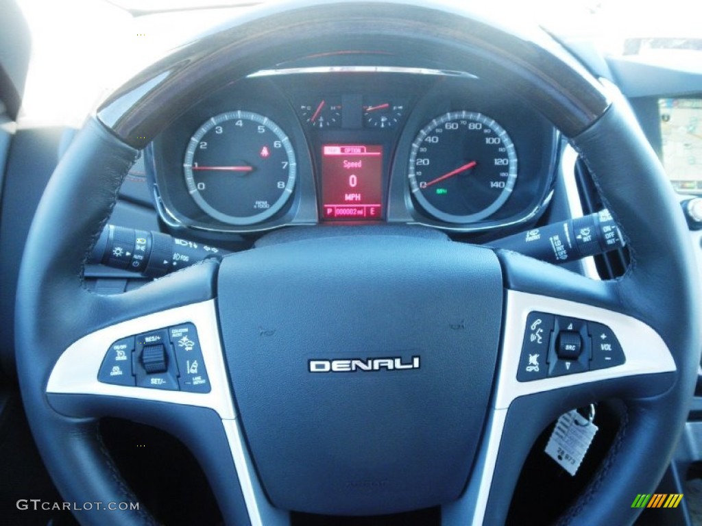 2013 GMC Terrain Denali Jet Black Steering Wheel Photo #71039765
