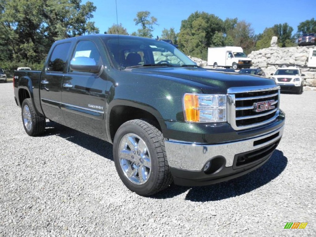 Mineral Green Metallic 2013 GMC Sierra 1500 SLE Crew Cab 4x4 Exterior Photo #71039927
