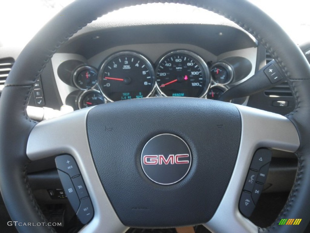 2013 Sierra 1500 SLE Crew Cab 4x4 - Mineral Green Metallic / Ebony photo #9