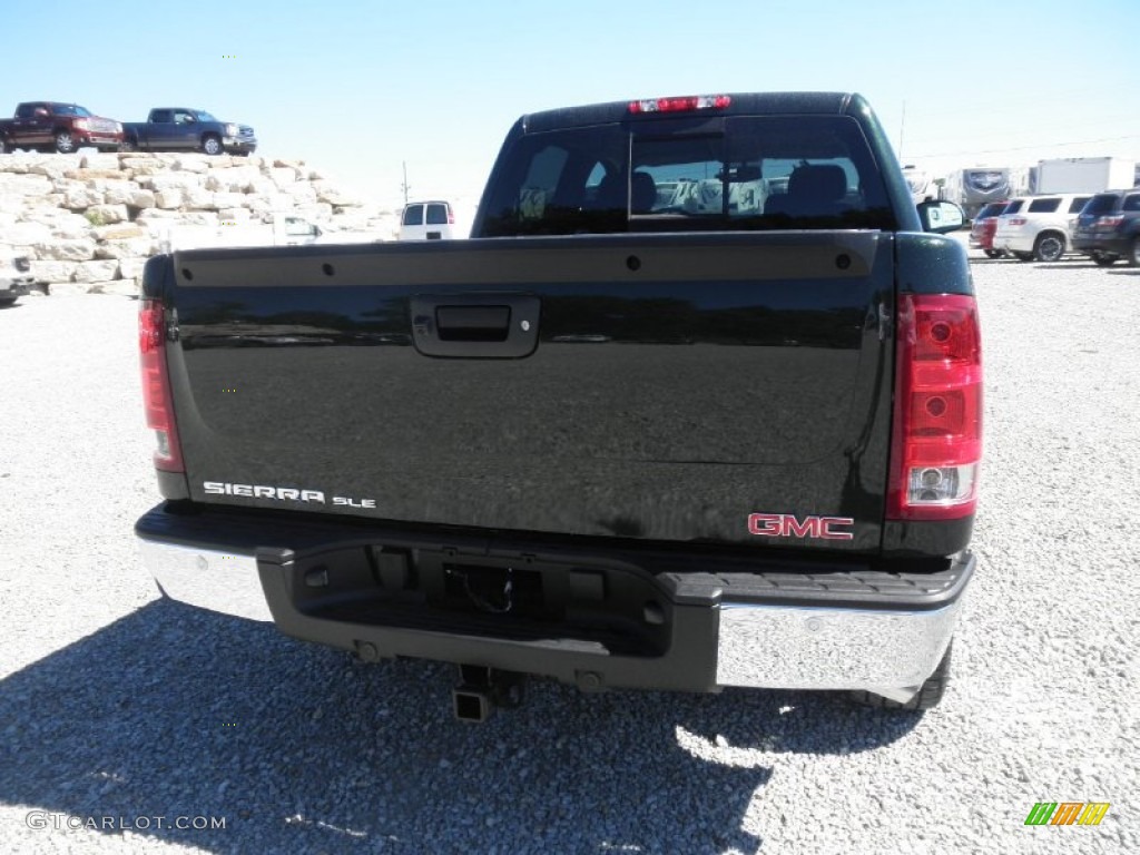 2013 Sierra 1500 SLE Crew Cab 4x4 - Mineral Green Metallic / Ebony photo #16