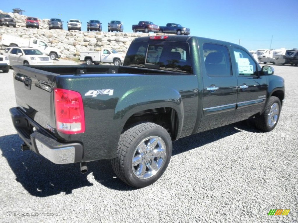 Mineral Green Metallic 2013 GMC Sierra 1500 SLE Crew Cab 4x4 Exterior Photo #71040104