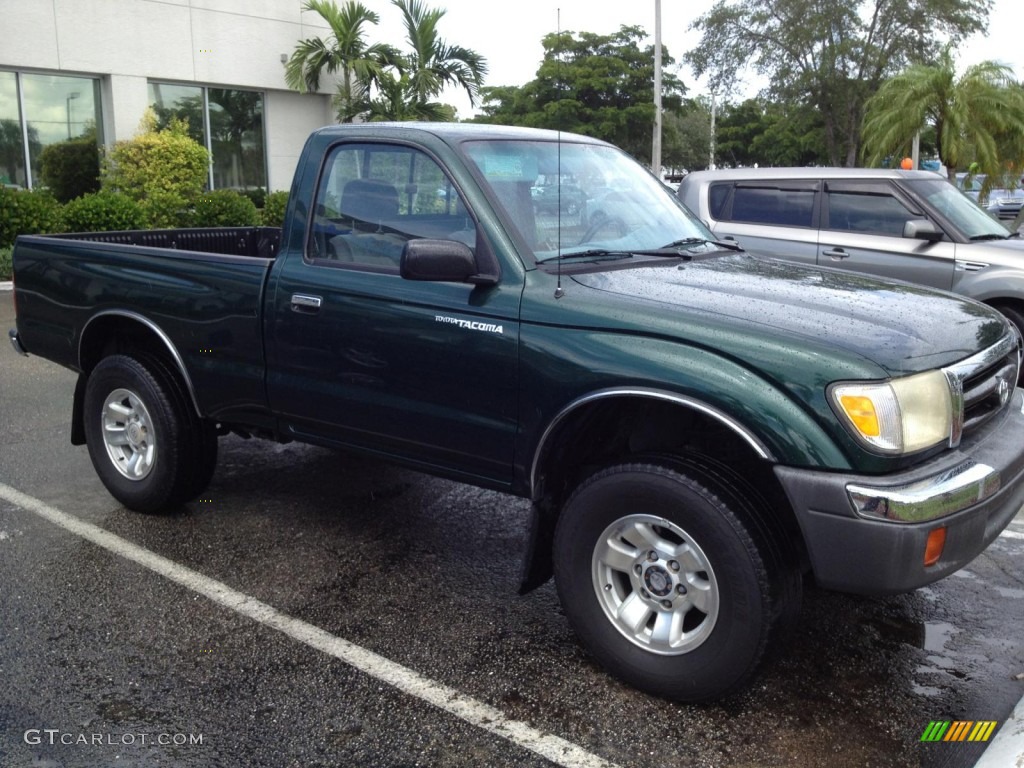 1999 Tacoma Regular Cab 4x4 - Imperial Jade Mica / Gray photo #6