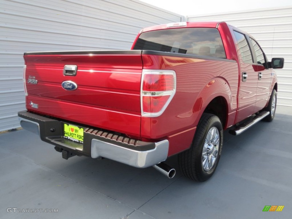 2011 F150 XLT SuperCrew - Red Candy Metallic / Steel Gray photo #3