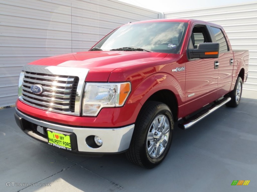 2011 F150 XLT SuperCrew - Red Candy Metallic / Steel Gray photo #6