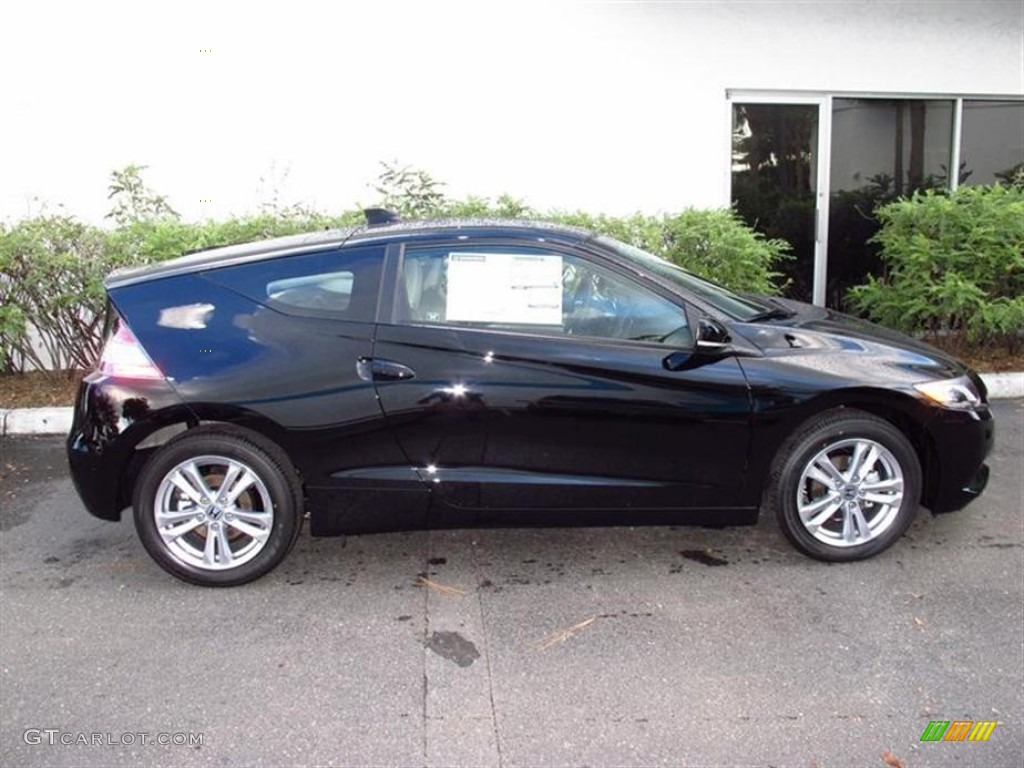 Crystal Black Pearl 2012 Honda CR-Z EX Navigation Sport Hybrid Exterior Photo #71043644