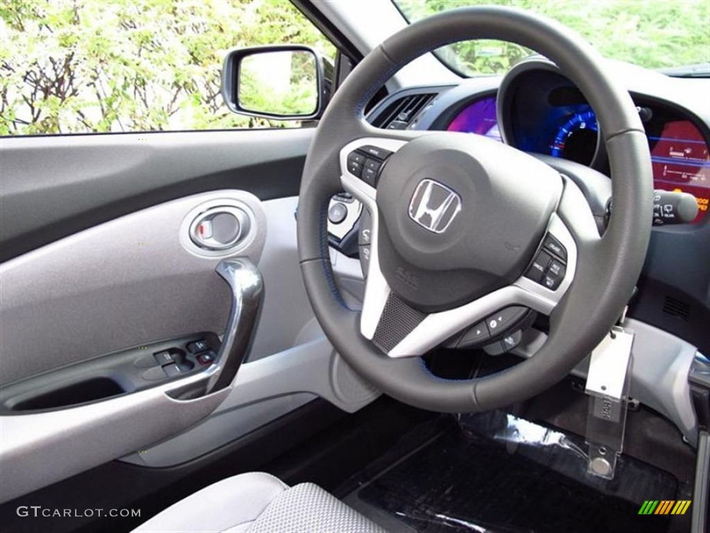 2012 Honda CR-Z EX Navigation Sport Hybrid Gray Steering Wheel Photo #71043692