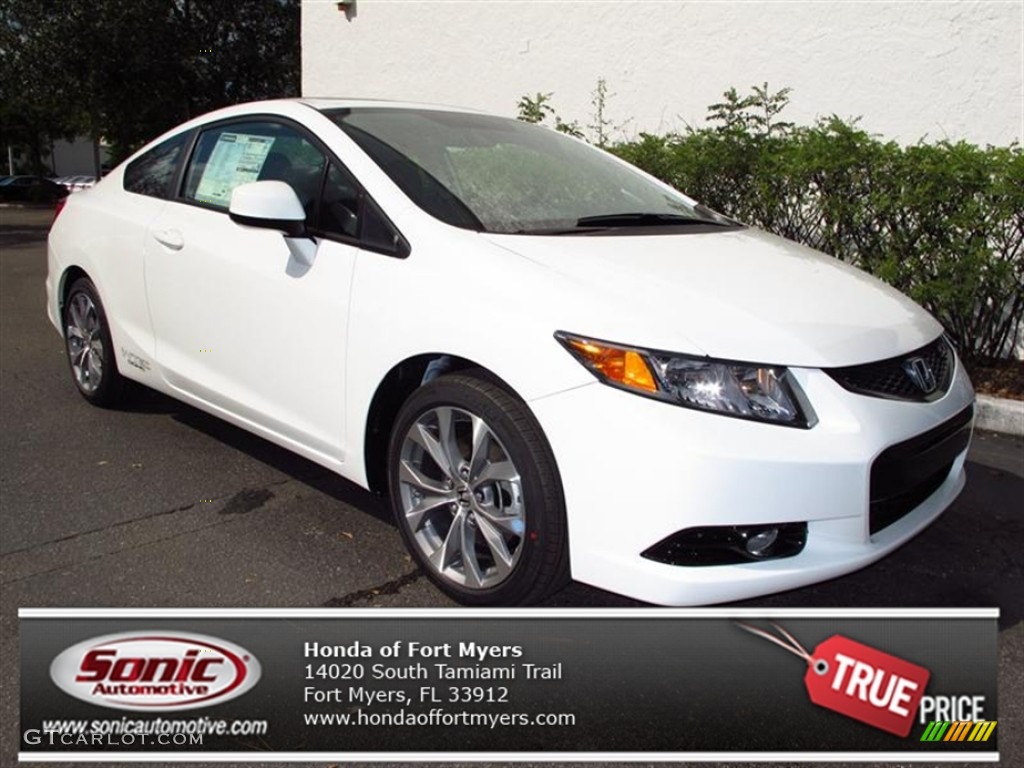 2012 Civic Si Coupe - Taffeta White / Black photo #1