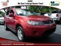 2009 Rally Red Metallic Mitsubishi Outlander ES  photo #1