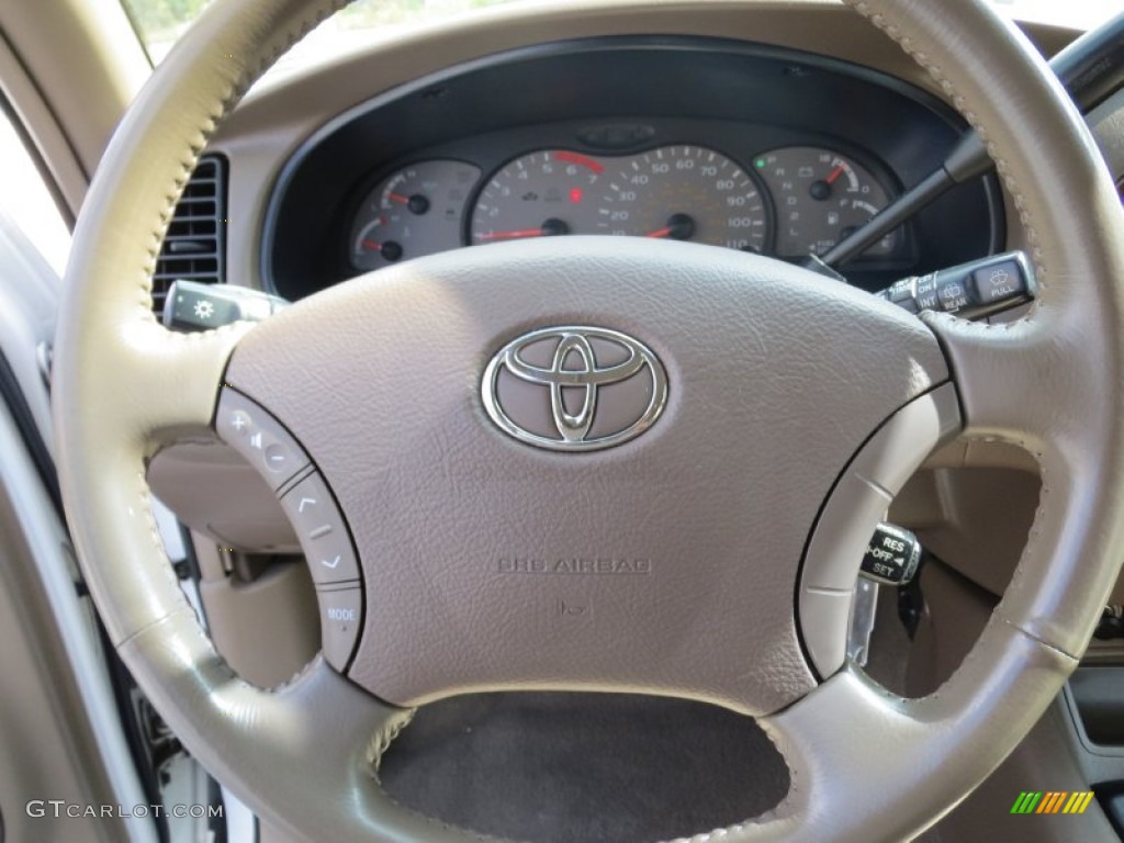 2003 Toyota Sequoia Limited Oak Steering Wheel Photo #71045549