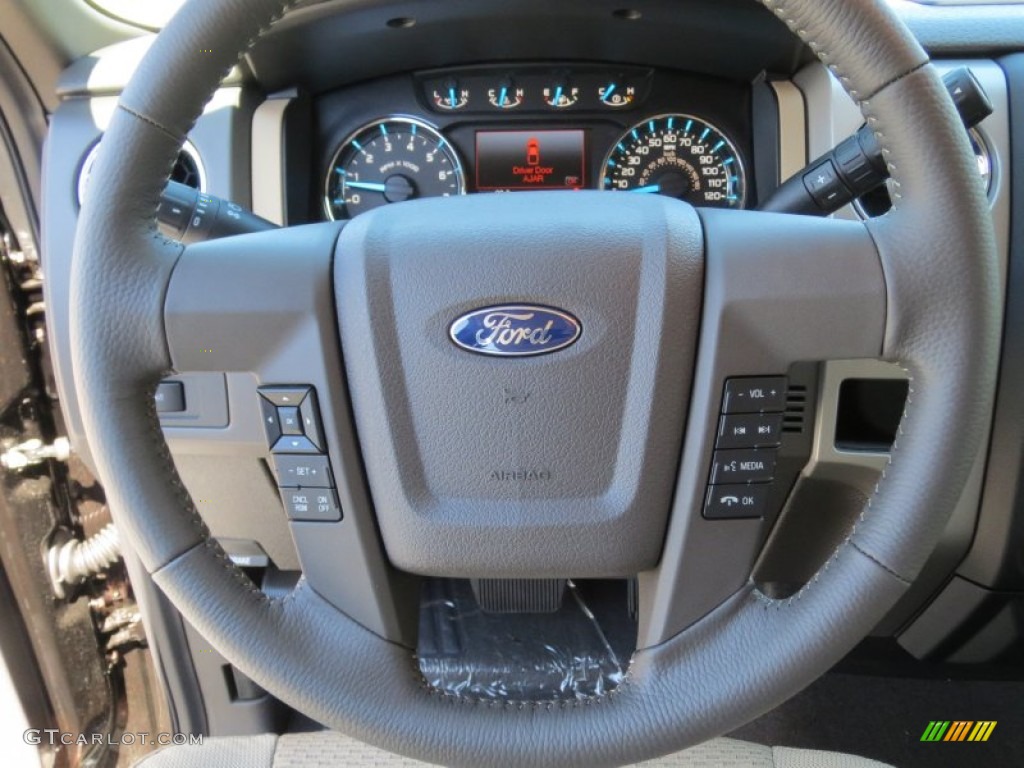 2013 Ford F150 XLT SuperCrew Adobe Steering Wheel Photo #71045816
