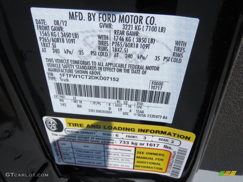 2013 F150 Color Code J1 for Kodiak Brown Metallic Photo #71045840