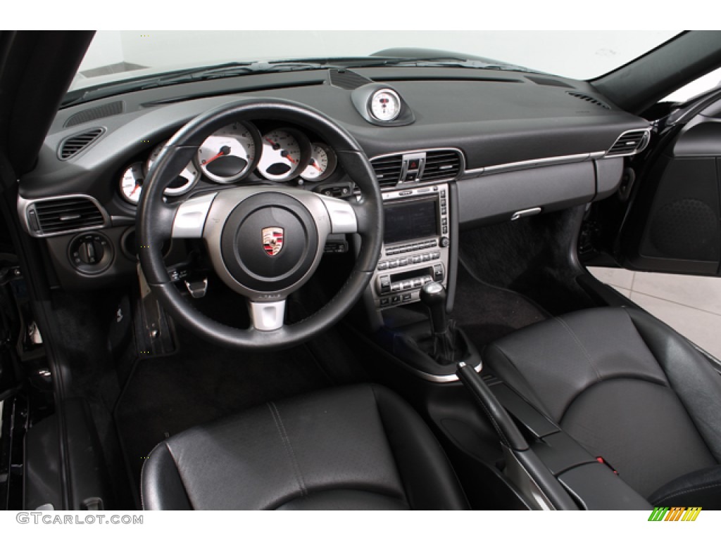 Black/Stone Grey Interior 2008 Porsche 911 Carrera 4S Cabriolet Photo #71046200