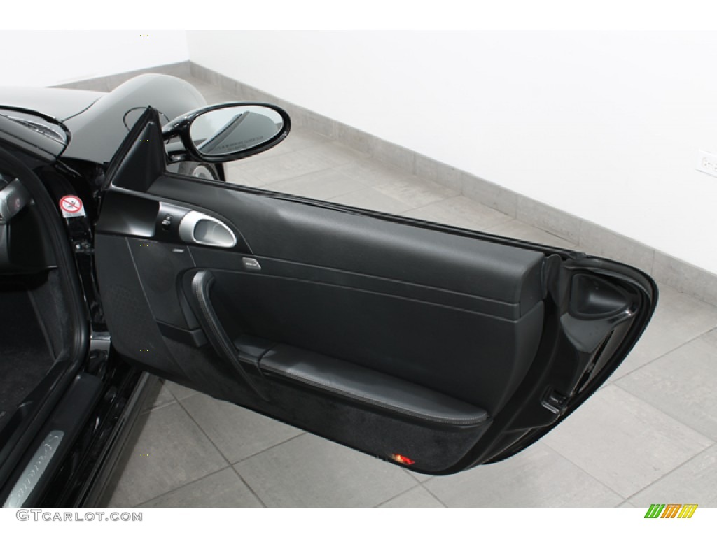 2008 Porsche 911 Carrera 4S Cabriolet Black/Stone Grey Door Panel Photo #71046272