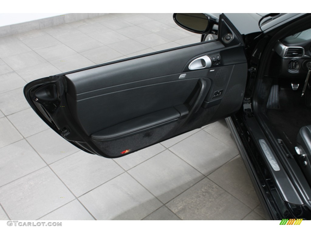 2008 Porsche 911 Carrera 4S Cabriolet Black/Stone Grey Door Panel Photo #71046281