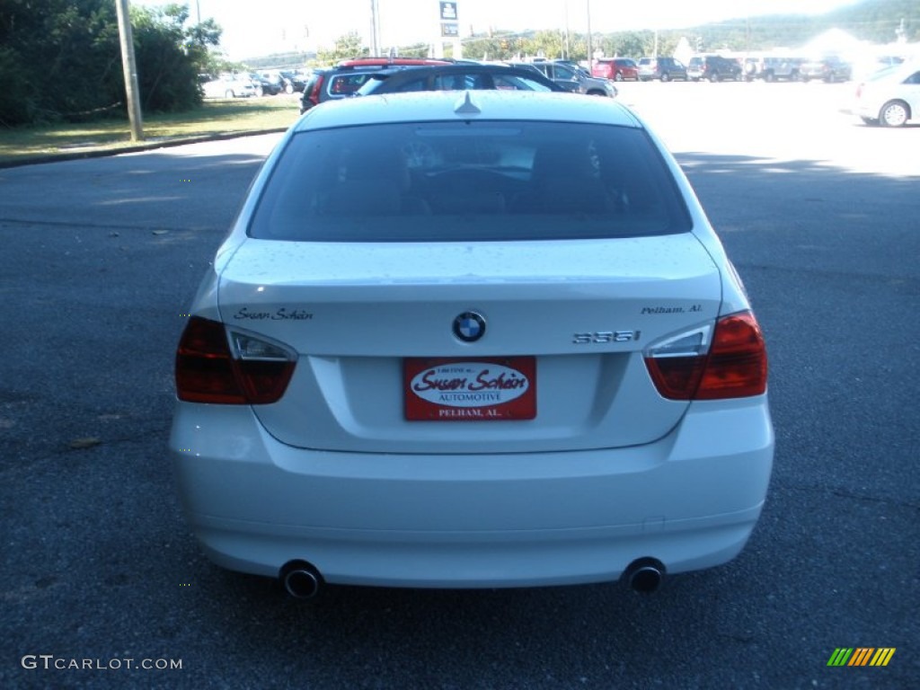 2008 3 Series 335i Sedan - Alpine White / Beige photo #9