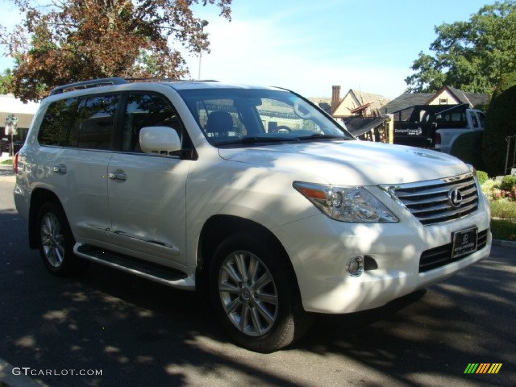 2010 LX 570 - Starfire White Pearl / Dark Gray photo #3