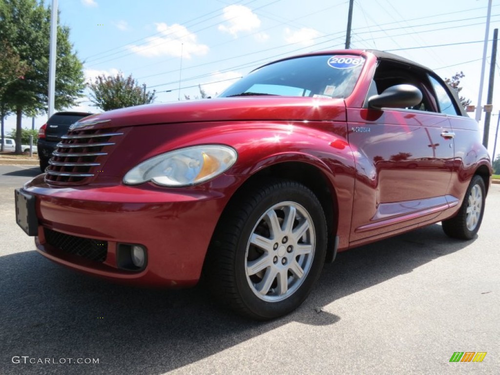 2006 PT Cruiser Touring Convertible - Inferno Red Crystal Pearl / Pastel Slate Gray photo #1