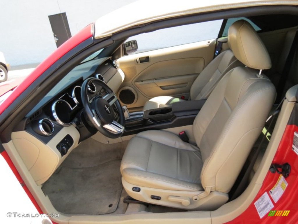 2006 Mustang V6 Premium Convertible - Torch Red / Light Parchment photo #6