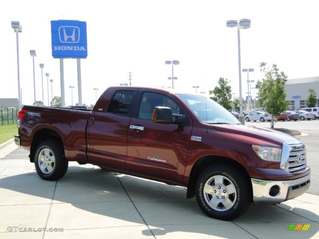 2007 Tundra SR5 TRD Double Cab - Salsa Red Pearl / Beige photo #3