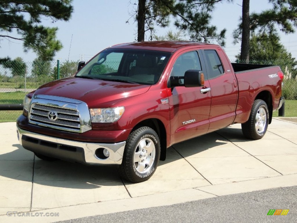 2007 Tundra SR5 TRD Double Cab - Salsa Red Pearl / Beige photo #10