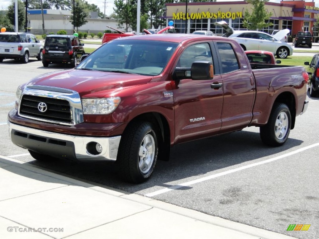 2007 Tundra SR5 TRD Double Cab - Salsa Red Pearl / Beige photo #35